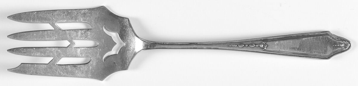 Rosemary (Sterling, 1900) Medium Solid Cold Meat Serving Fork by Saart Brothers-1