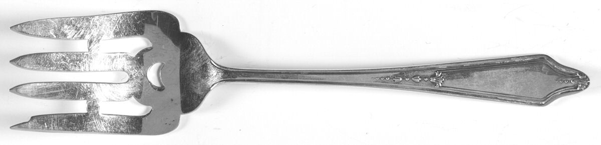 Rosemary (Sterling, 1900) Small Solid Cold Meat Serving Fork by Saart Brothers-1