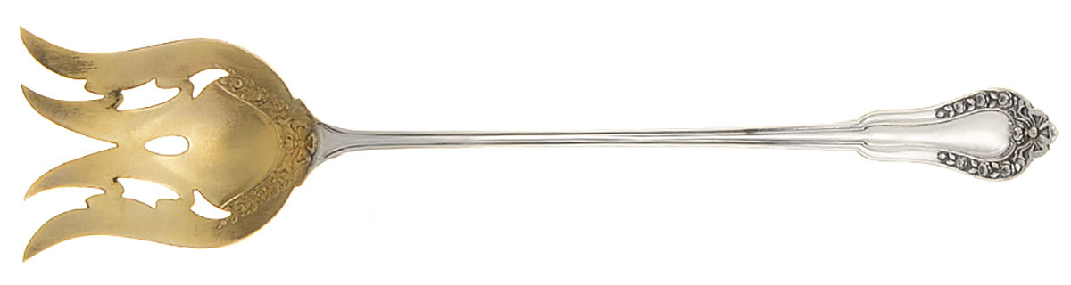 Rosebud (Sterling, 1903) Large Lettuce Serving Fork by Saart Brothers-1