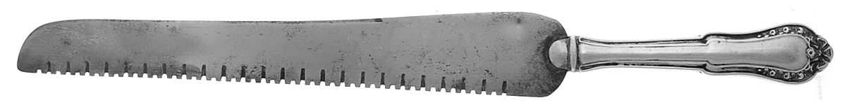 Rosebud (Sterling, 1903) Bread Knife with Silverplate Blade by Saart Brothers-1