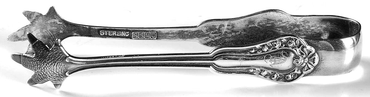Rosebud (Sterling, 1903) Small Sugar Tongs by Saart Brothers-1