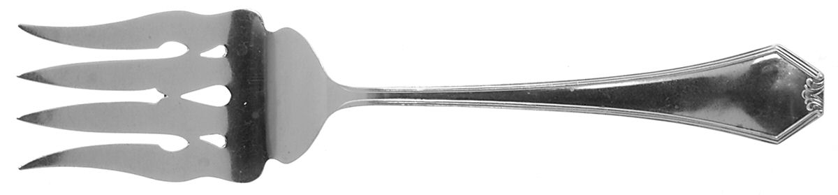 Simplicity (Sterling) Medium Solid Cold Meat Serving Fork by Saart Brothers-1