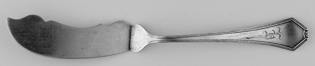 Simplicity (Sterling) Flat Handle Master Butter Knife by Saart Brothers-1