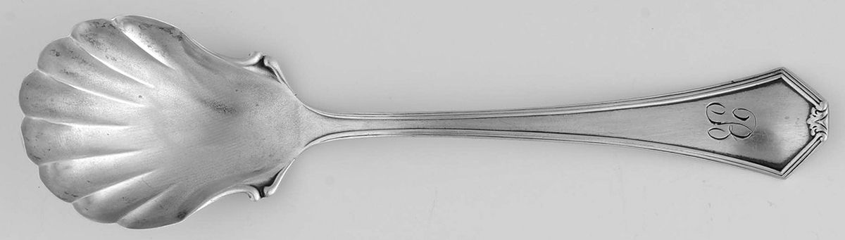 Simplicity (Sterling) Monogram Sugar Shell Spoon by Saart Brothers-1