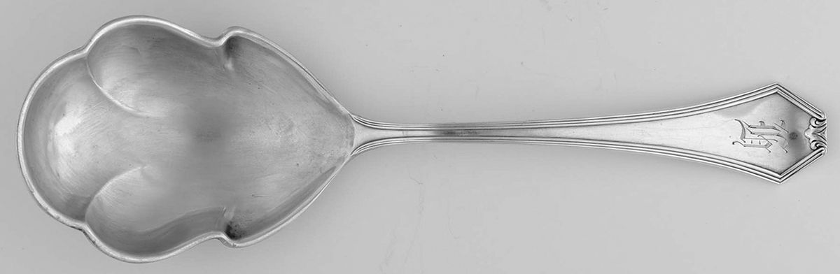Simplicity (Sterling) Solid Salad Serving Spoon by Saart Brothers-1