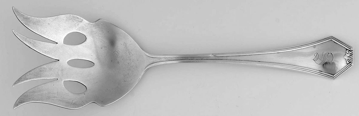 Simplicity (Sterling) Solid Salad Serving Fork by Saart Brothers-1