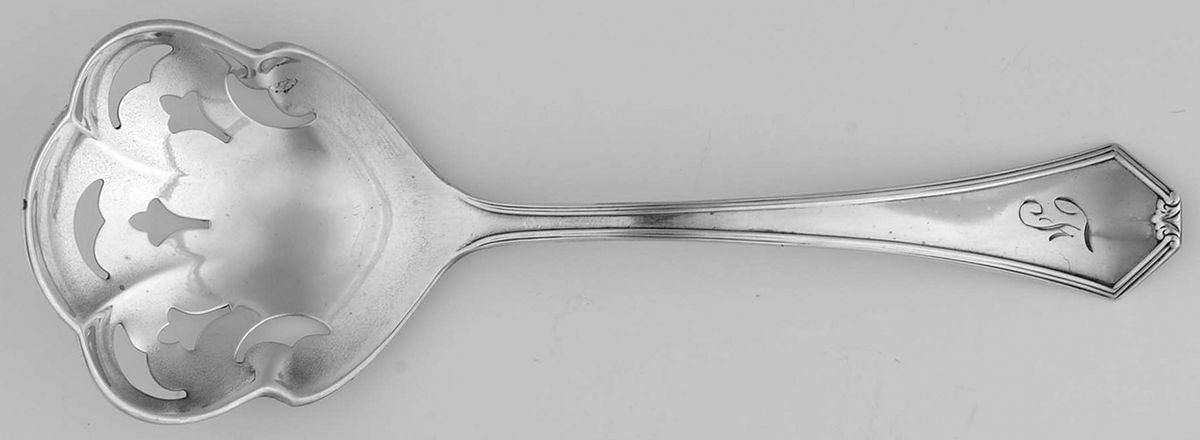 Simplicity (Sterling) Solid Bon Bon Spoon with Pierced Bowl by Saart Brothers-1