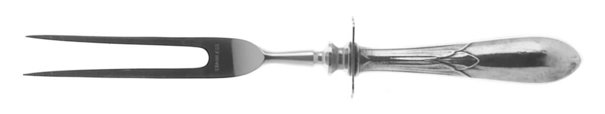 Sylvan (Sterling, 1930) Large Stainless-Prong Roast Carving Fork by Saart Brothers-1