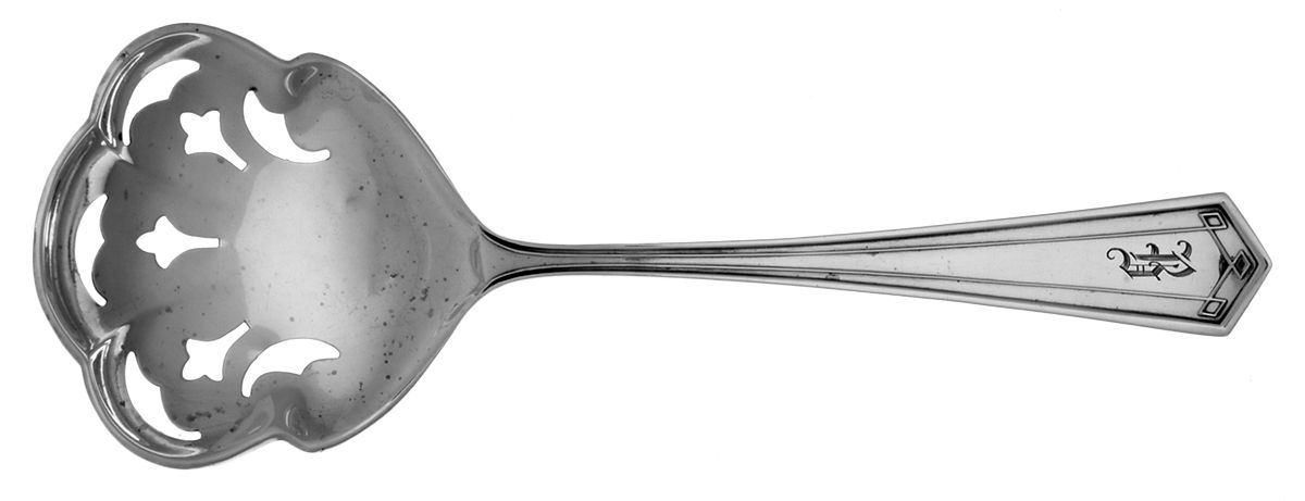 Venetia (Sterling 1909) Solid Bon Bon Spoon with Pierced Bowl by Saart Brothers-1