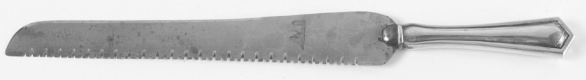 Venetia (Sterling 1909) Bread Knife with Silverplate Blade by Saart Brothers-1