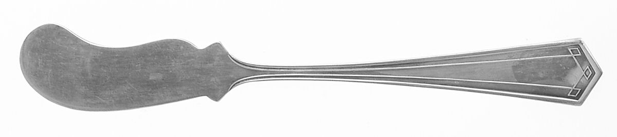 Venetia (Sterling 1909) Flat Handle Butter Spreader by Saart Brothers-1