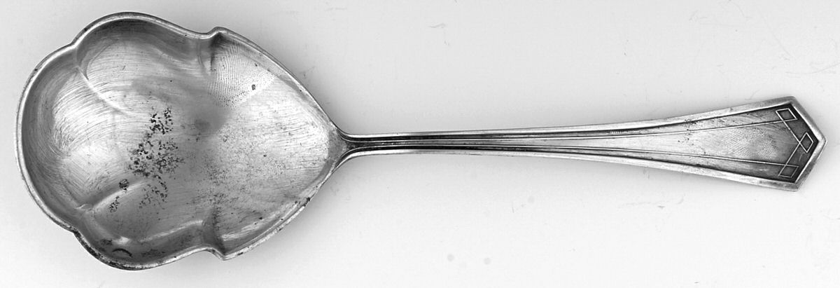 Venetia (Sterling 1909) Small Solid Berry/Casserole Spoon by Saart Brothers-1