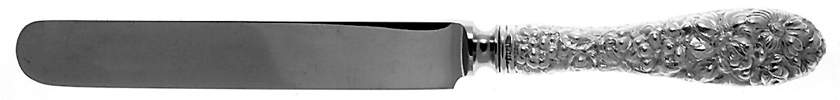 Baltimore Rose (Sterling, 1905, Plain) Old French Hollow Knife with Bolster by Schofield-1