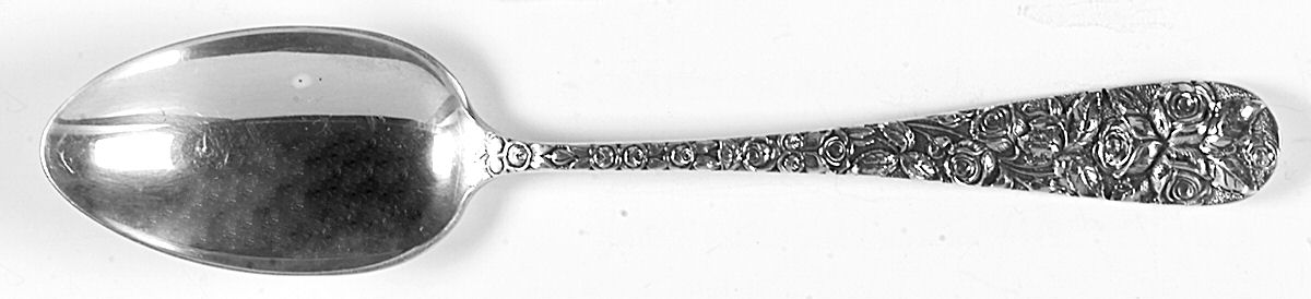 Baltimore Rose (Sterling, 1905, Plain) Tablespoon (Serving Spoon) by Schofield-1