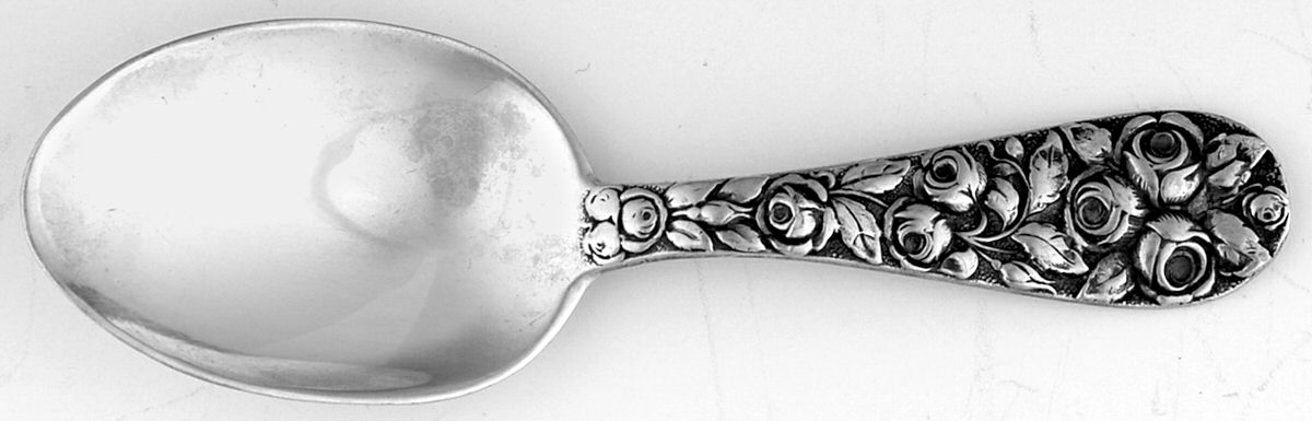 Baltimore Rose (Sterling, 1905, Plain) Small Baby Spoon by Schofield-1