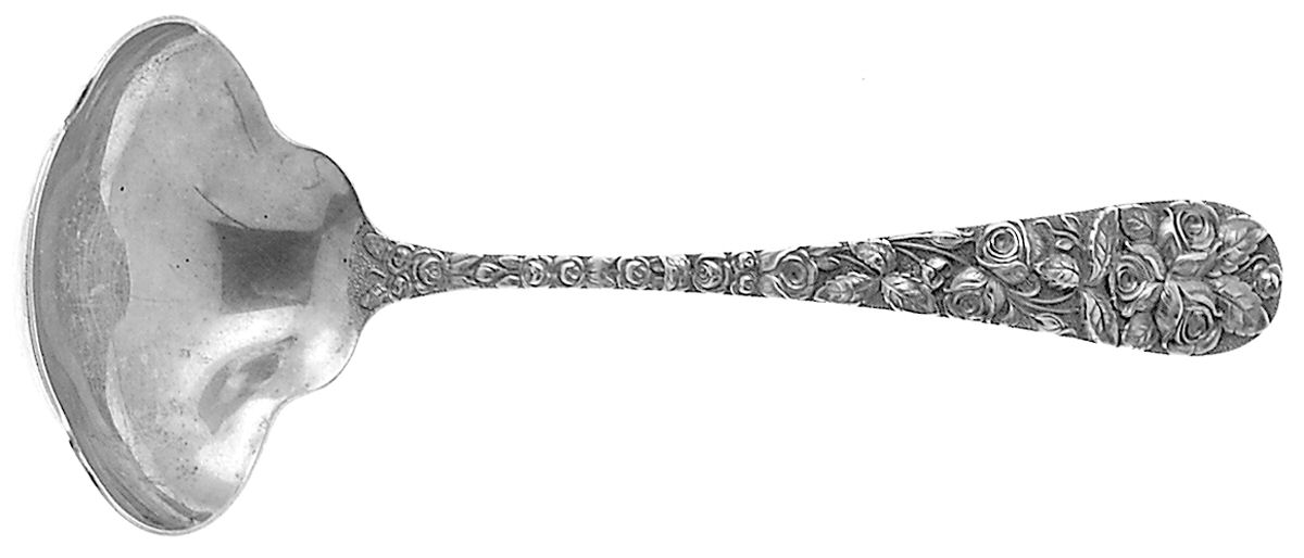 Baltimore Rose (Sterling, 1905, Plain) Solid Gravy Ladle by Schofield-1