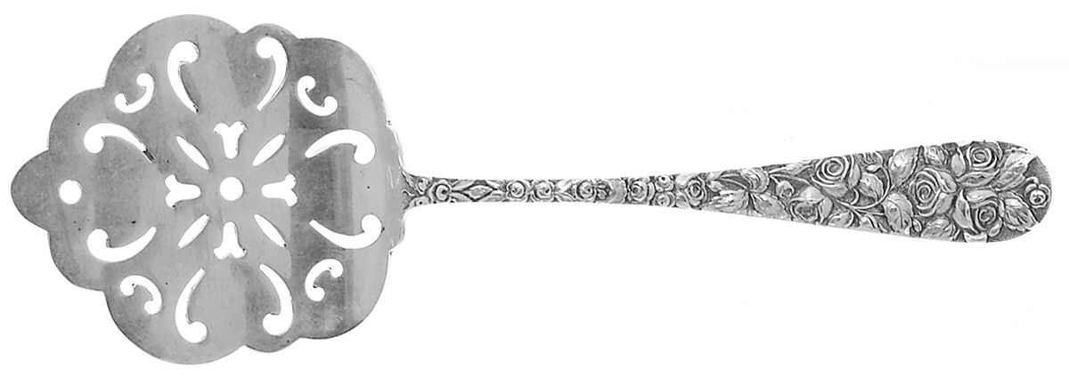 Baltimore Rose (Sterling, 1905, Plain) Tomato Server, Solid Piece by Schofield-1