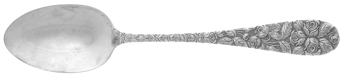 Baltimore Rose (Sterling, 1905, Plain) Dessert/Oval Soup Spoon by Schofield-1