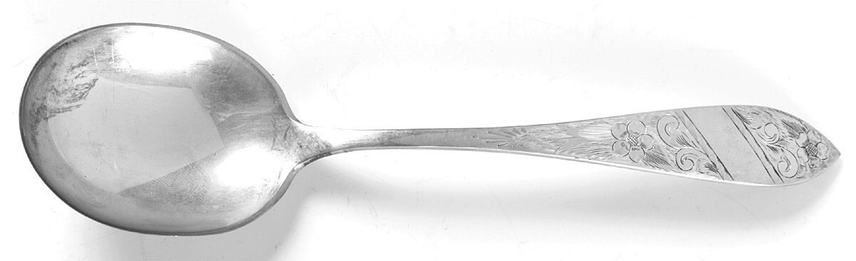 Frabee (Sterling, 1936, No Monograms) Round Bowl Soup Spoon (Gumbo) by Schofield-1