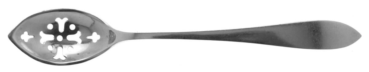 La Rochelle (Sterling, 1895, No Monograms) Pierced Bowl Short Handle Olive Spoon by Schofield-1