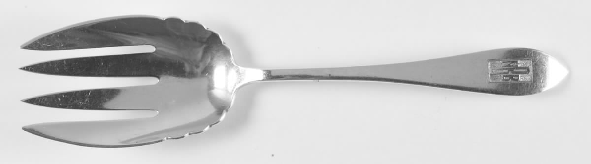 La Rochelle (Sterling, 1895, No Monograms) Solid Serving Fork by Schofield-1
