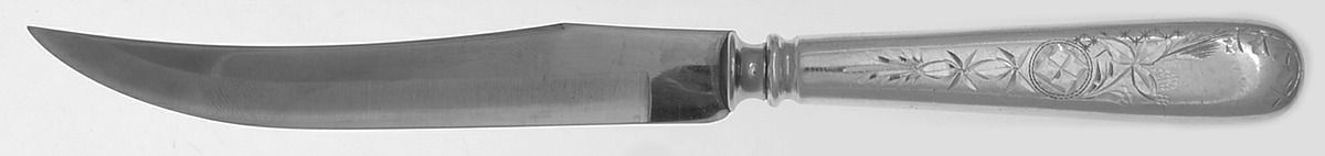 Lily (Sterling, 1900) Individual Steak Knife w/Bevel Blade by Schofield-1