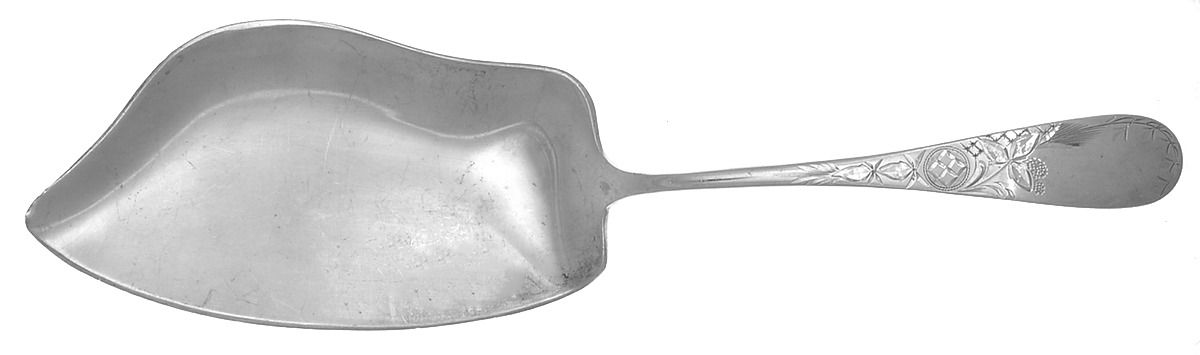 Lily (Sterling, 1900) Large Solid Fish Serving Knife by Schofield-1