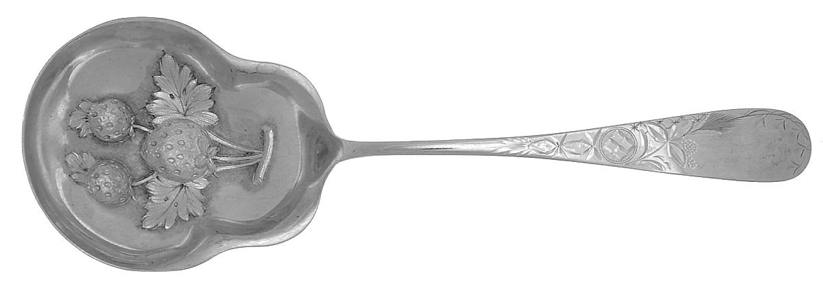 Lily (Sterling, 1900) Small Chased Berry Spoon-3 Berries by Schofield-1