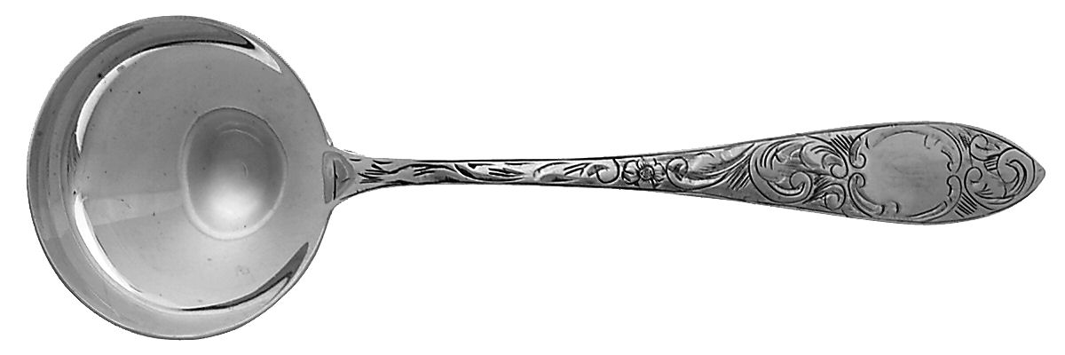 Lorraine (Sterling, 1896, Oval) Round Bowl Soup Spoon (Bouillon) by Schofield-1
