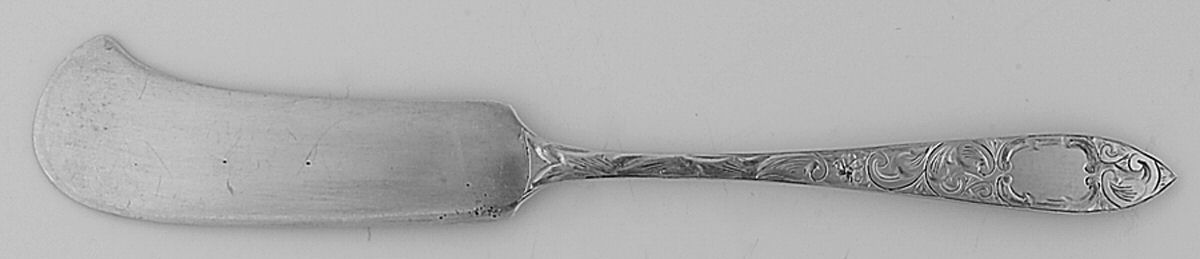Lorraine (Sterling, 1896, Oval) Flat Handle Butter Spreader by Schofield-1