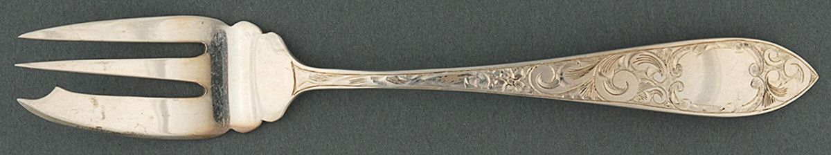 Lorraine (Sterling, 1896, Oval) Pastry Fork by Schofield-1