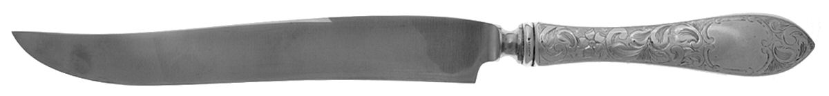 Lorraine (Sterling, 1896, Oval) Large Stainless Blade Roast Carving Knife by Schofield-1