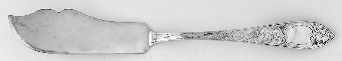 Lorraine (Sterling, 1896, Oval) Flat Handle Master Butter Knife by Schofield-1
