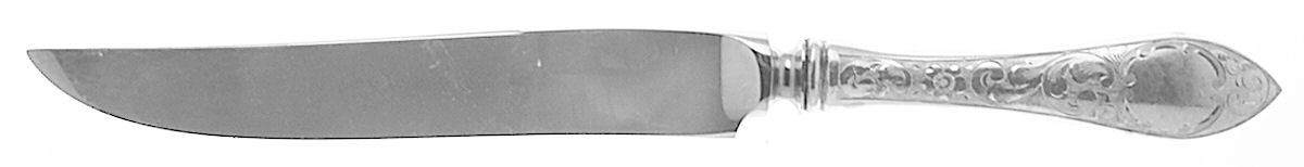 Lorraine (Sterling, 1896, Oval) Small Steak Carving Knife with Stainless Blade by Schofield-1