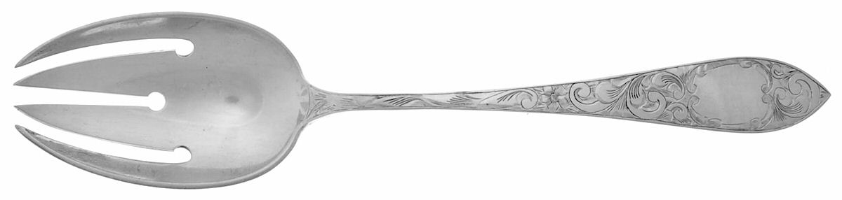 Lorraine (Sterling, 1896, Oval) Pierced Tablespoon (Serving Spoon) by Schofield-1