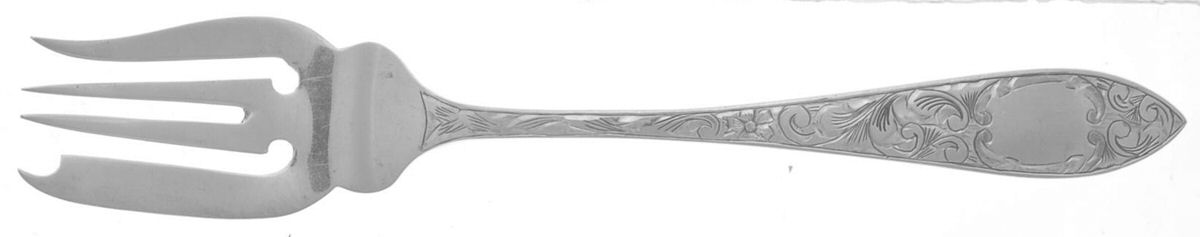 Lorraine (Sterling, 1896, Oval) Individual Salad Fork by Schofield-1