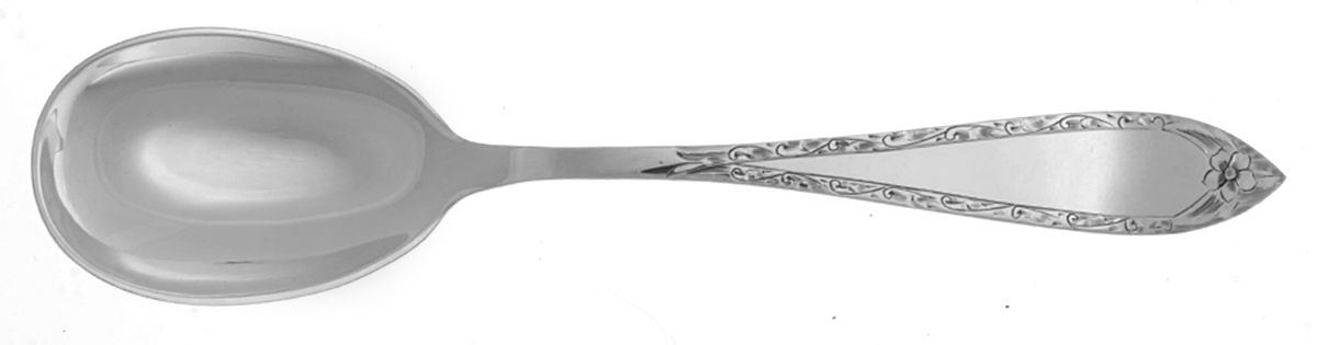 Scroll Engraved Edge (Sterling, 1909) Sugar Spoon by Schofield-1