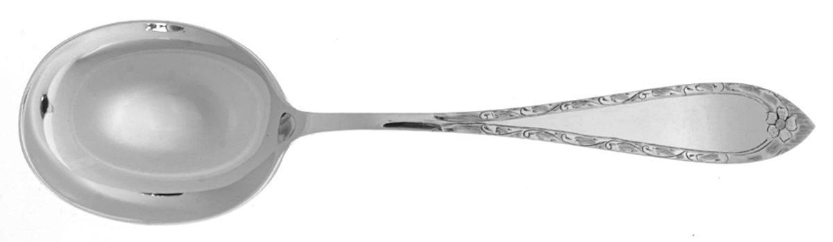 Scroll Engraved Edge (Sterling, 1909) Round Bowl Soup Spoon (Gumbo) by Schofield-1