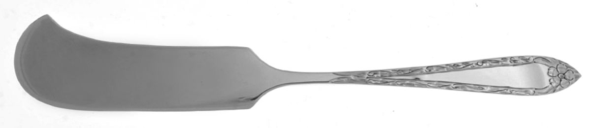 Scroll Engraved Edge (Sterling, 1909) Small Flat Handled Butter Spreader by Schofield-1