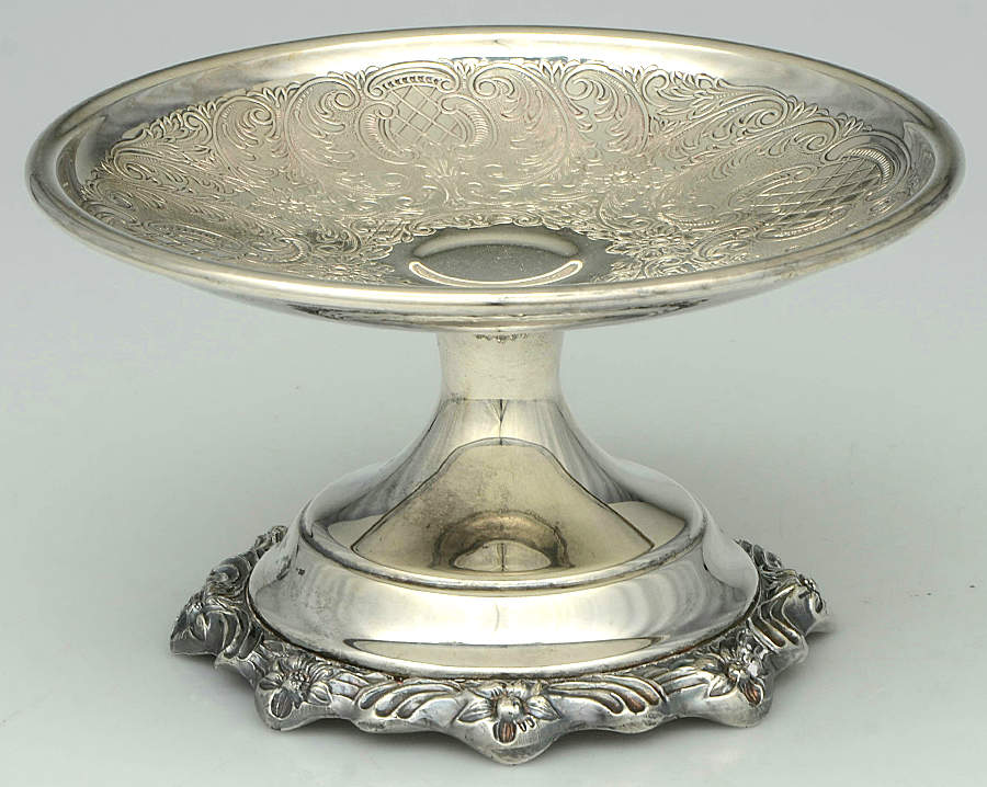 SDN28 (Silverplate, Hollowware) Round Compote (Height X Width) by Sheridan Silver Co-1