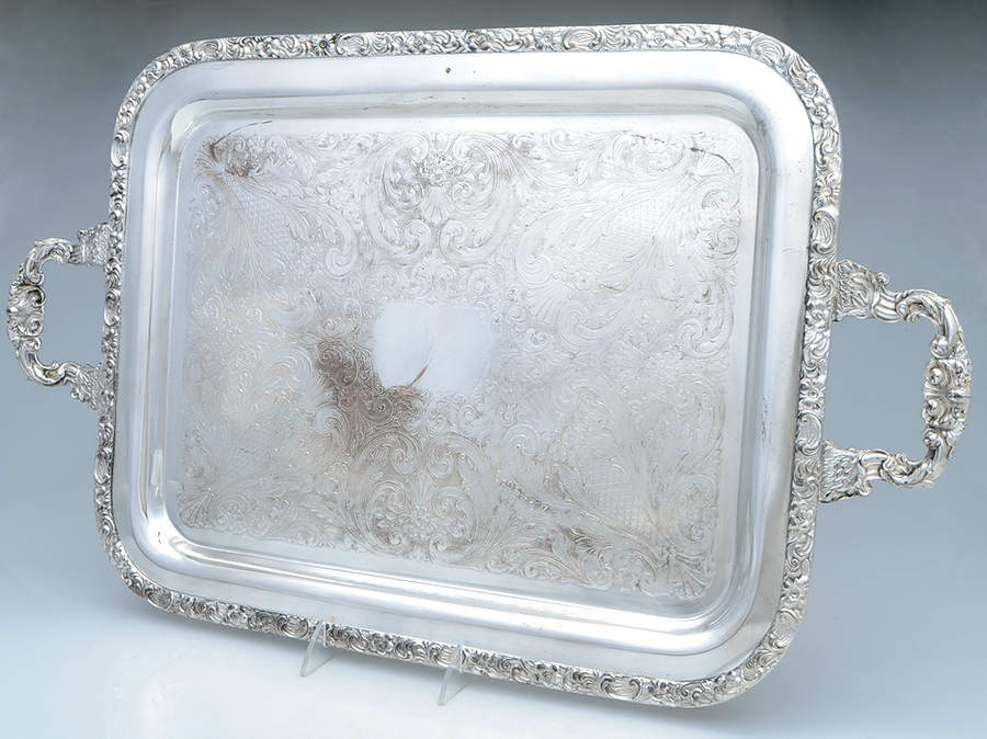 Silverplate Hollowware 19" Waiter Tray by Sheridan Silver Co-1