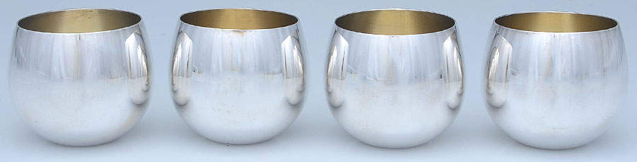 Silverplate Hollowware Punch Cup - Set of 4 by Sheridan Silver Co-1