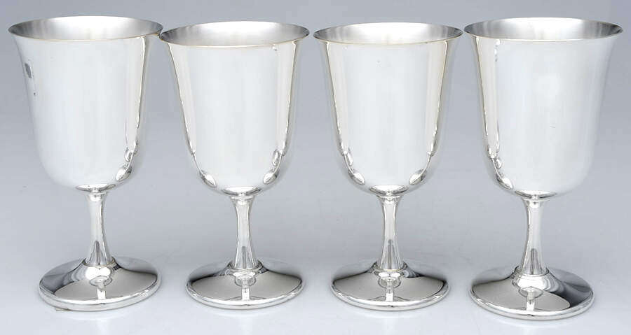 SDN25 (Silverplate, Hollowware) Water Goblet - Set of 4 by Sheridan Silver Co-1