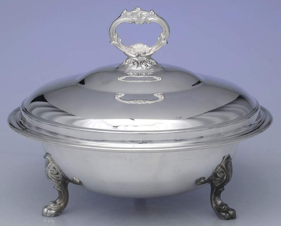 Silverplate Hollowware Silverplate Round Covered Casserole by Sheridan Silver Co-1