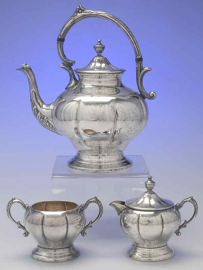 Silverplate Hollowware (3 Pc) Coffee Set (PCP,PCR,PSU) by Sheridan Silver Co-1