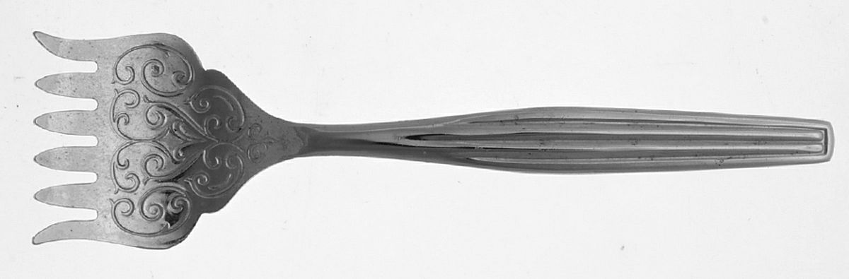 SFC2 (STAINLESS) Large Solid Tined Sardine Serving Fork by Sheffield Co-1