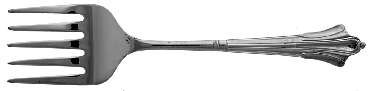 Albany (Silverplate) Medium Solid Cold Meat Serving Fork by Sheffield Original-1