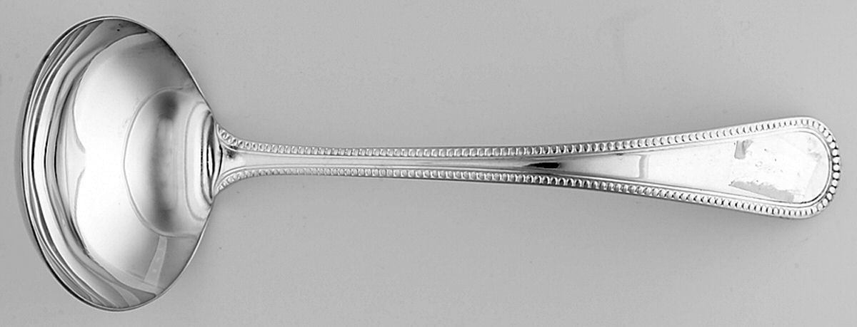Bead (Silverplate) Solid Gravy Ladle by Sheffield Silver Co (England)-1