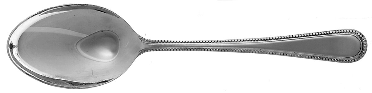 Bead (Silverplate) Place/Oval Soup Spoon by Sheffield Silver Co (England)-1