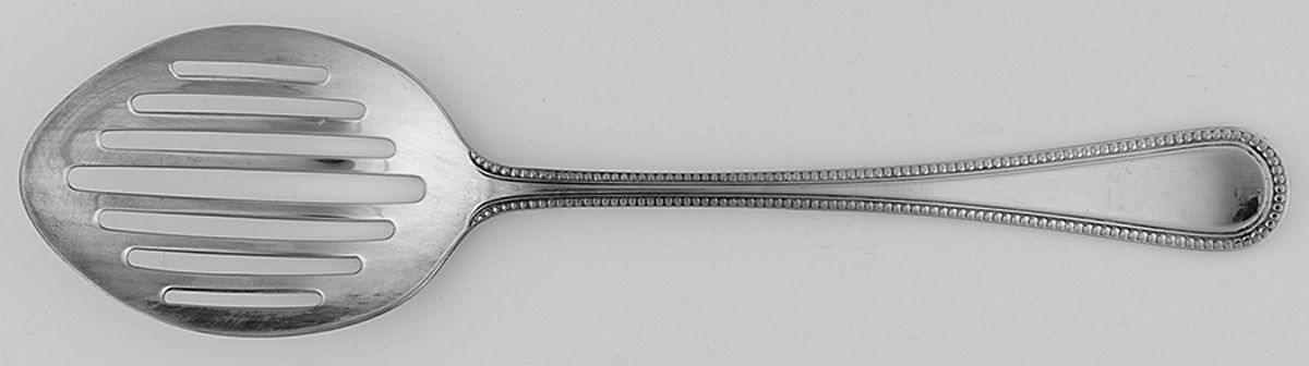 Bead (Silverplate) Pierced Tablespoon (Serving Spoon) by Sheffield Silver Co (England)-1